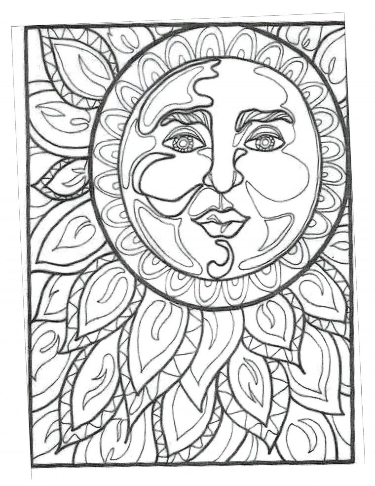 moon mandala coloring pages