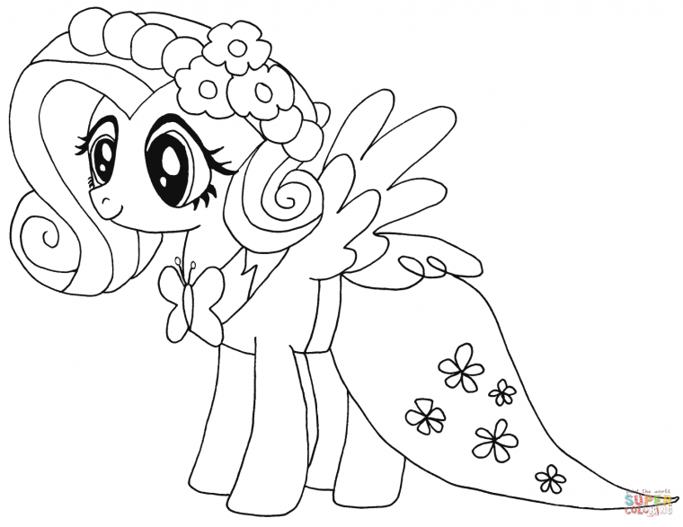 my little pony fluttershy coloring pages