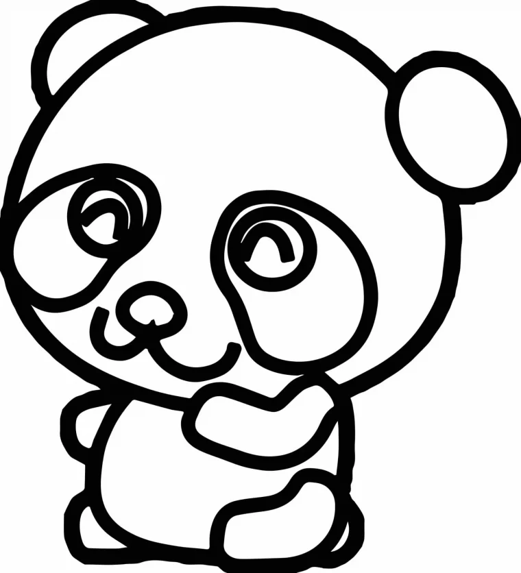 easy panda coloring pages