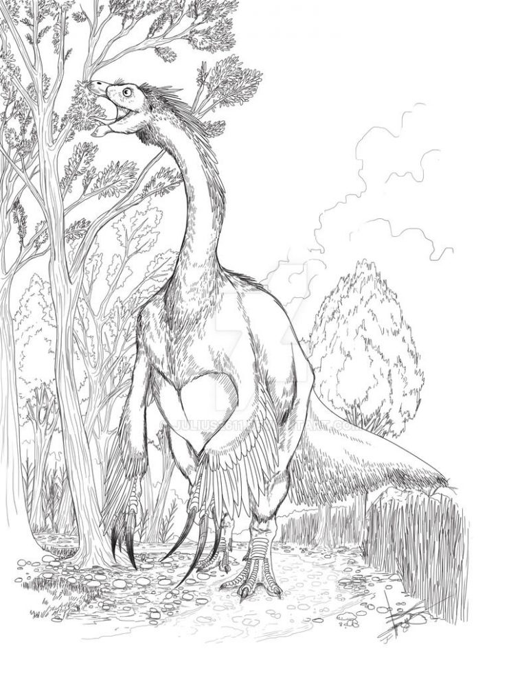 therizinosaurus coloring page