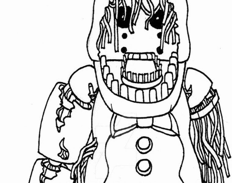 withered bonnie coloring pages