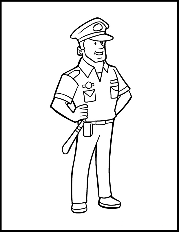 cop coloring pages