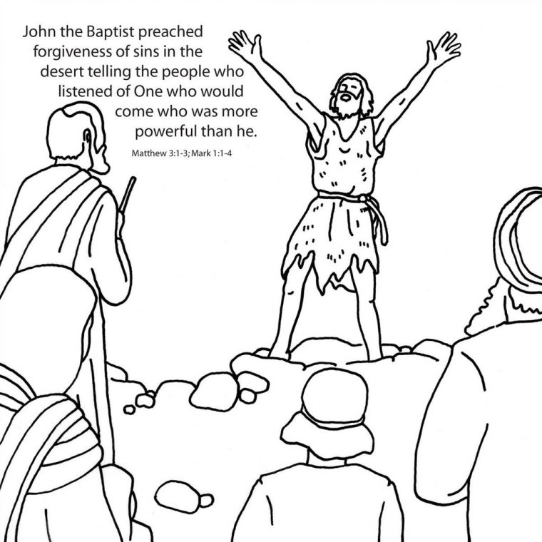 john the baptist coloring pages