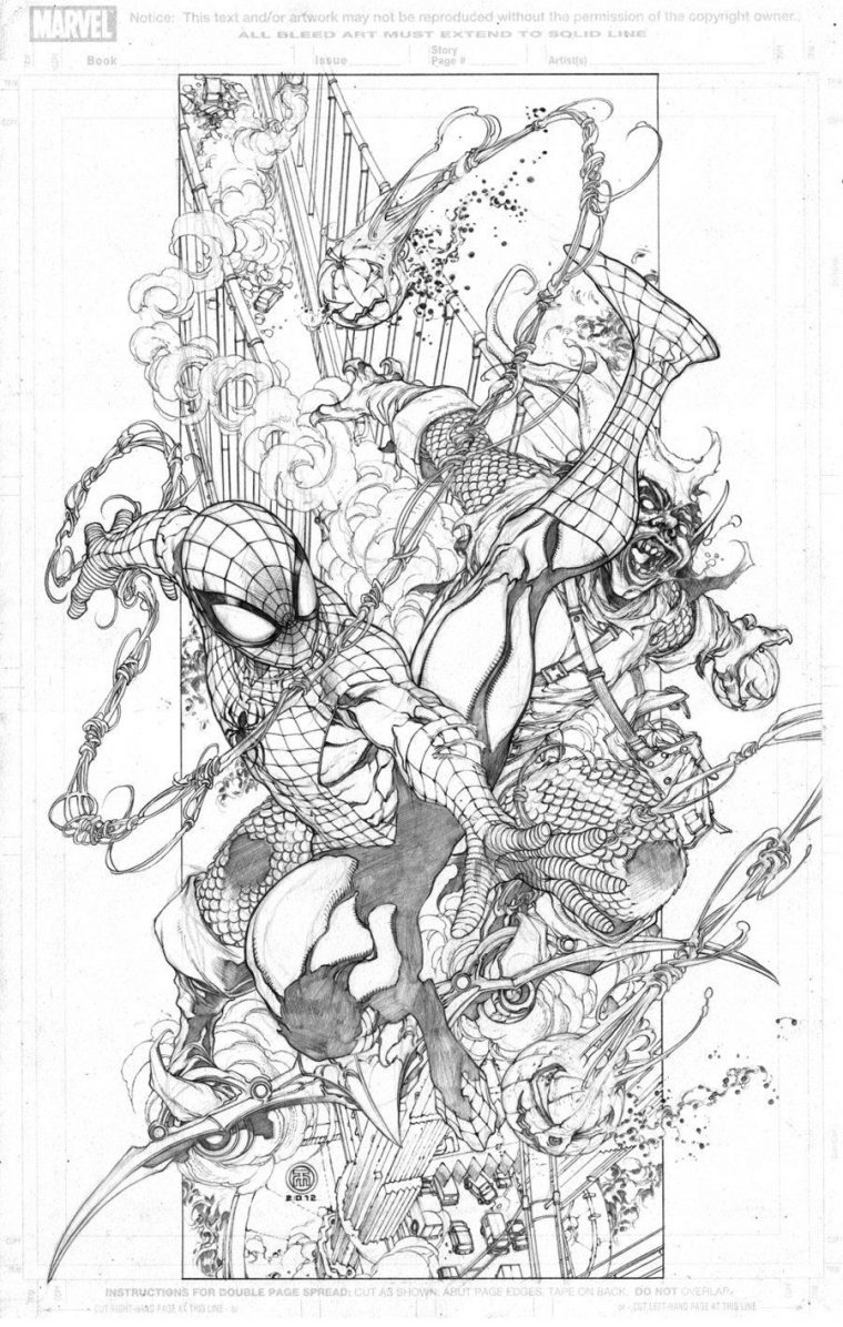 spiderman vs green goblin coloring pages