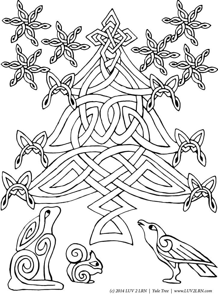 winter solstice coloring page