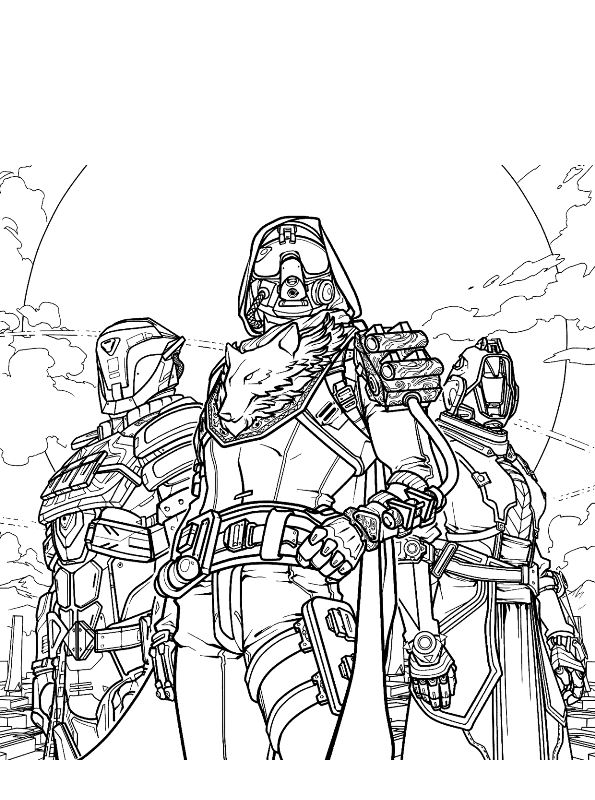 destiny coloring pages