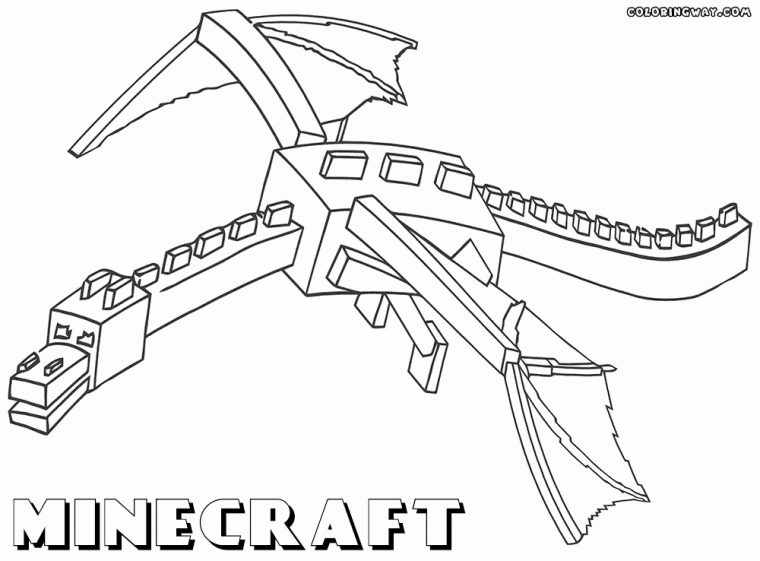 minecraft ender dragon coloring page