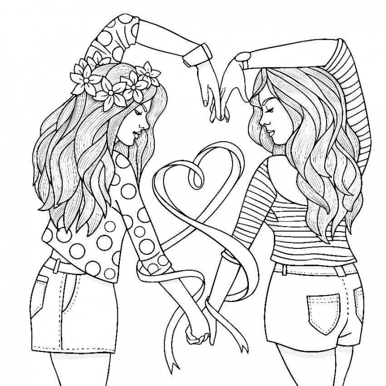 bff cute coloring pages