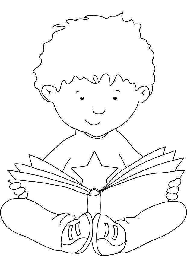 reading coloring page