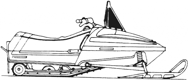 snowmobile coloring page