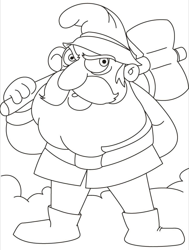 gnome coloring pages printable