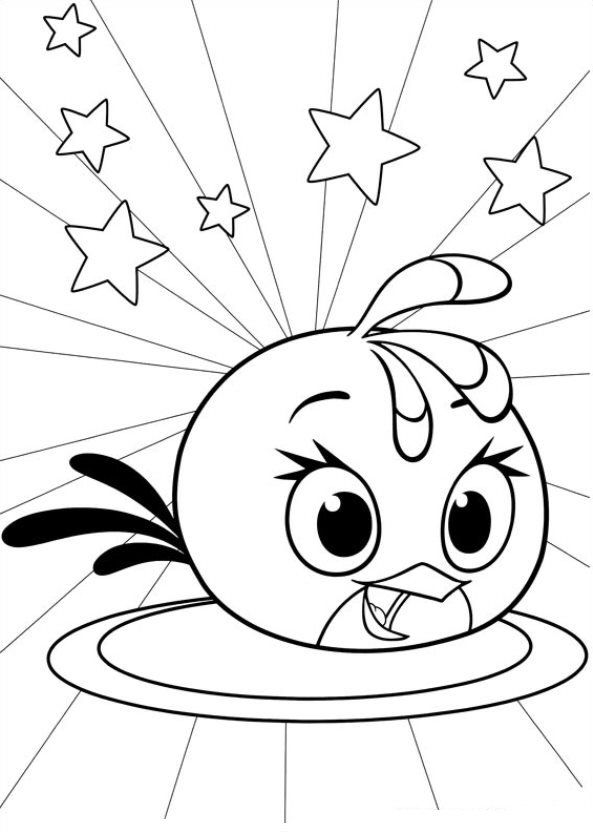 angry birds stella coloring pages