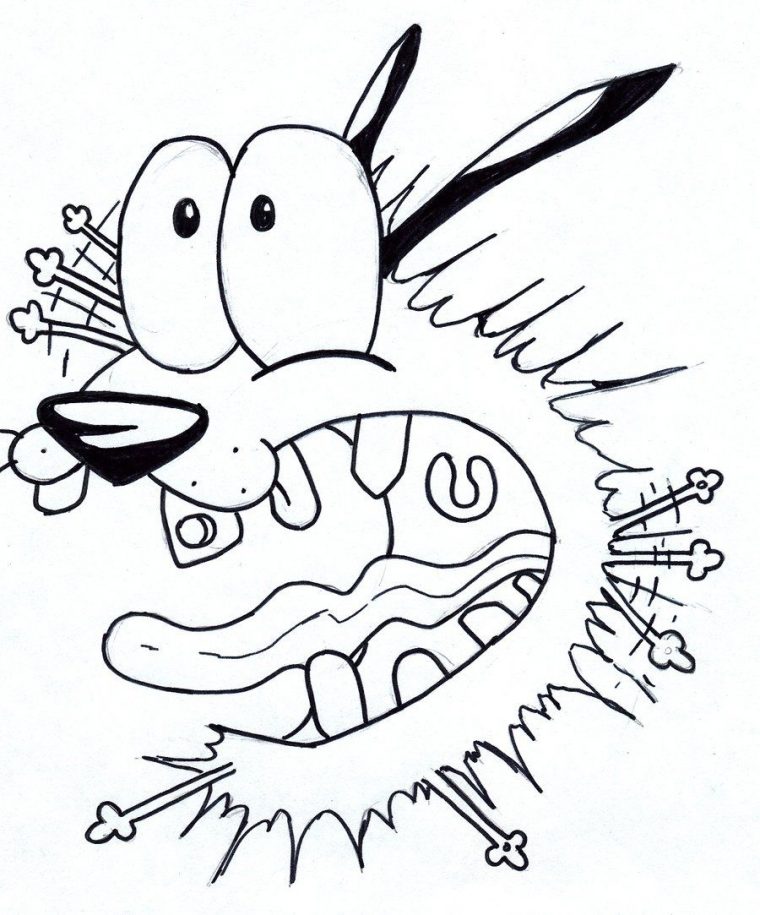 courage the cowardly dog coloring page