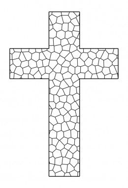 stained glass cross coloring pages