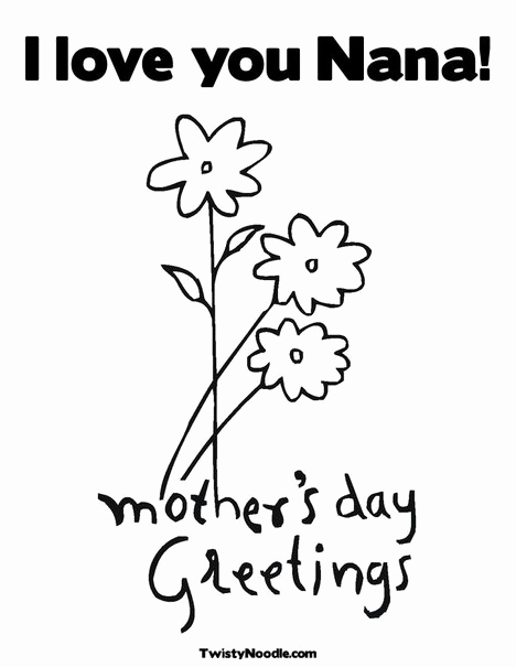 printable i love you nana coloring pages