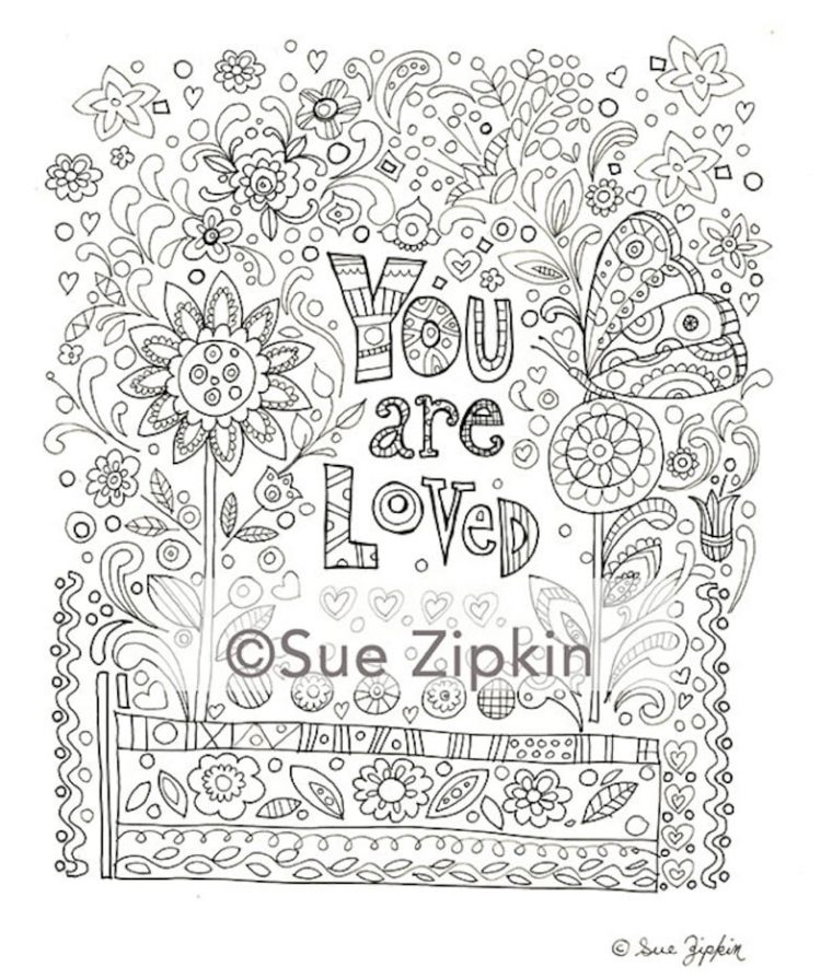 you are loved coloring page