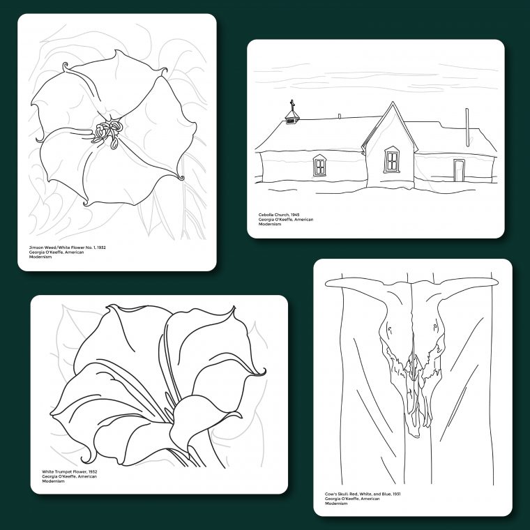 georgia o keeffe coloring pages