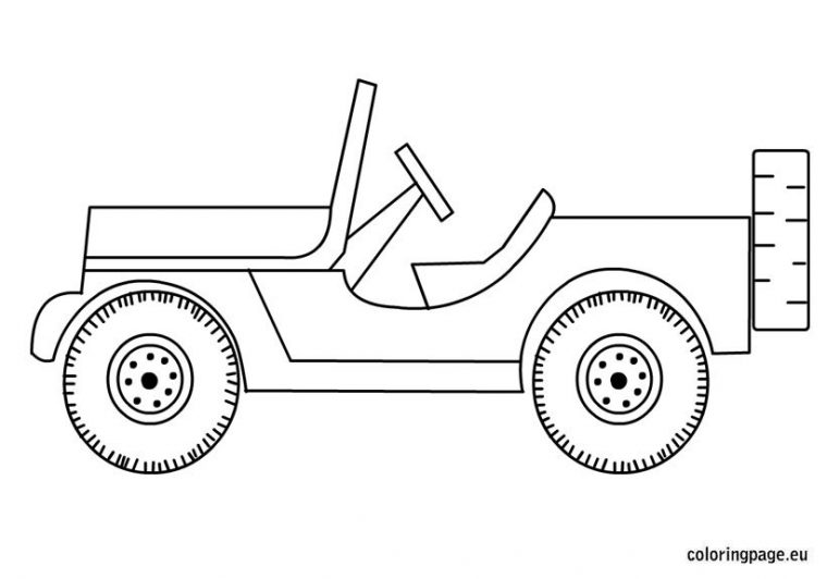 coloring page jeep