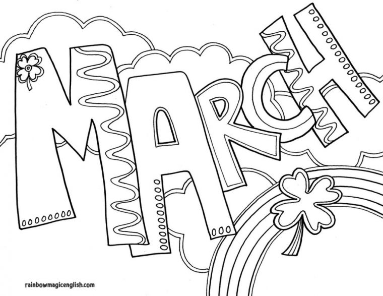 free printable march coloring pages