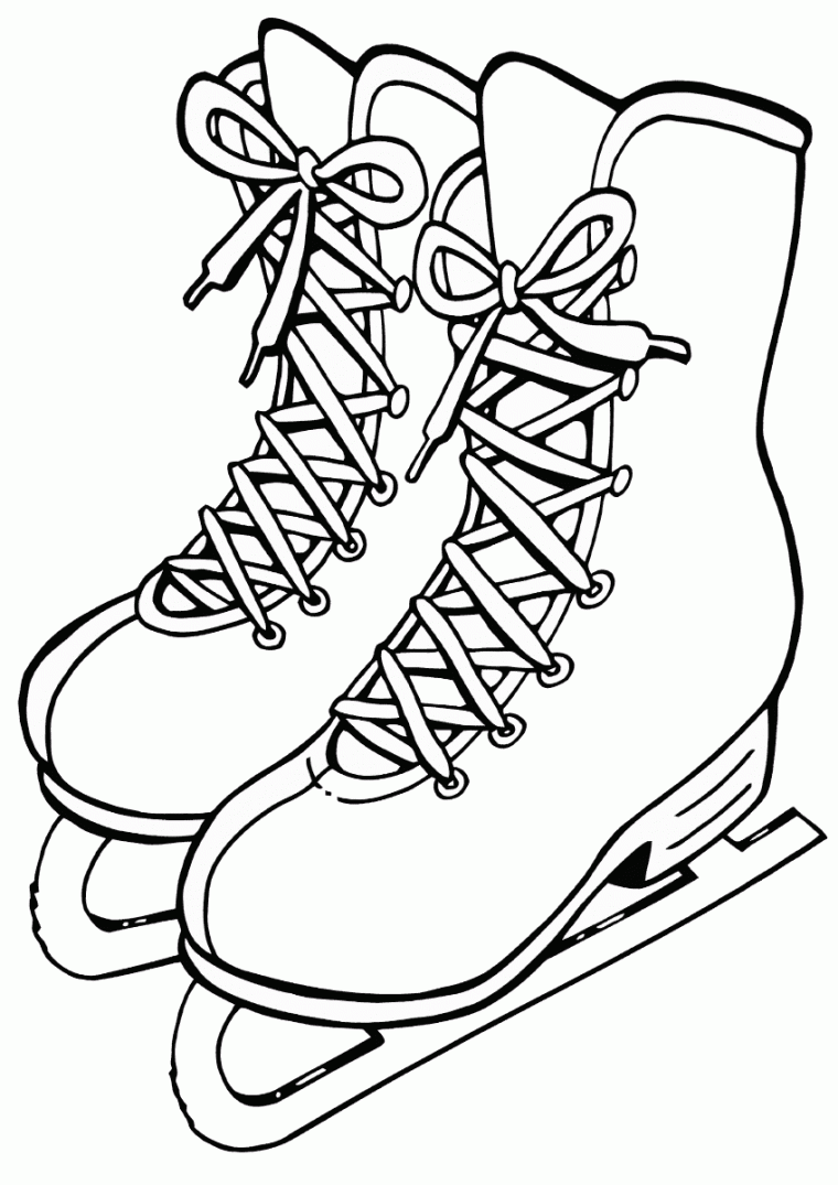 ice skating coloring page