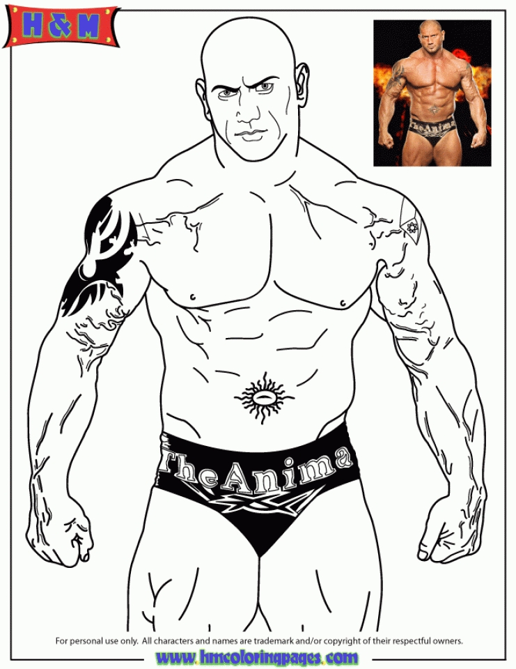 wwe wrestling coloring pages