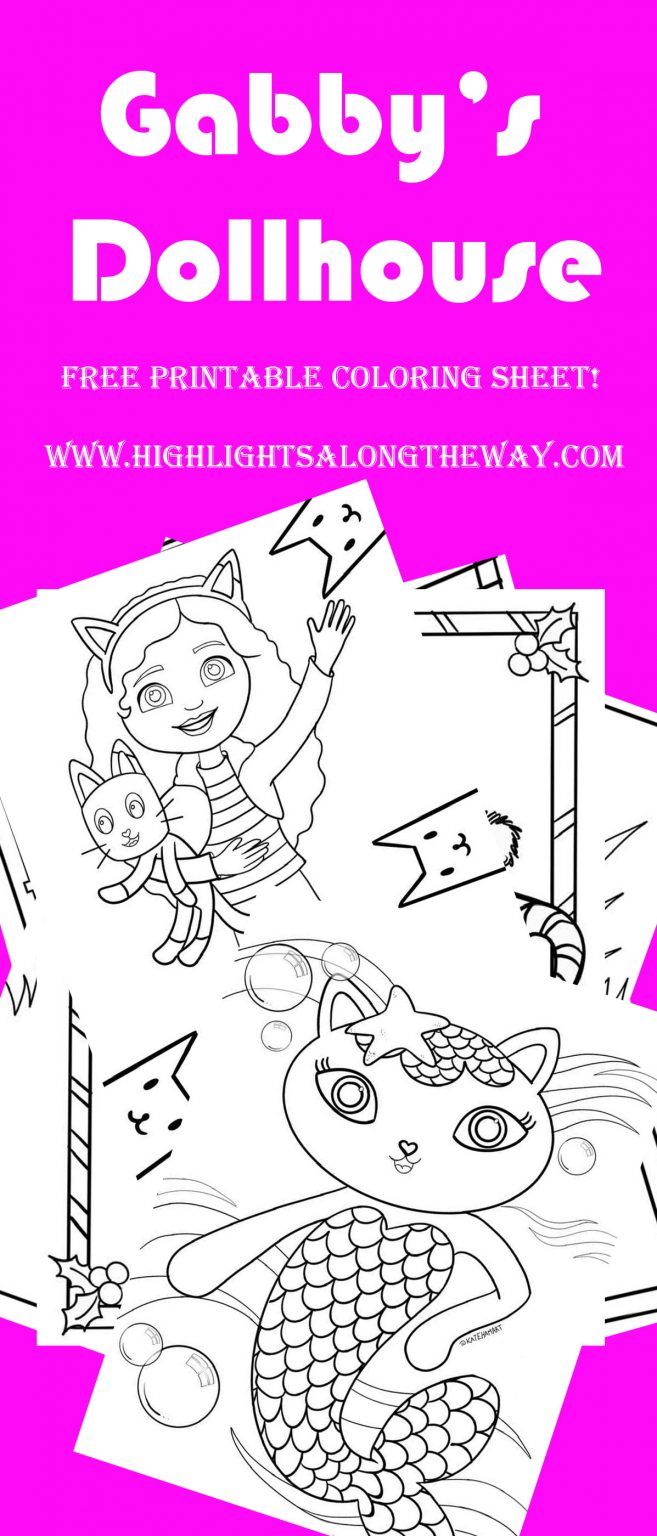 gabby’s dollhouse coloring pages pdf