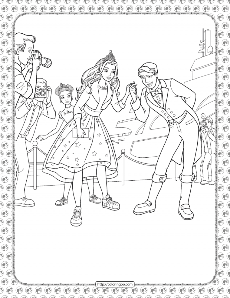 barbie princess adventure coloring pages