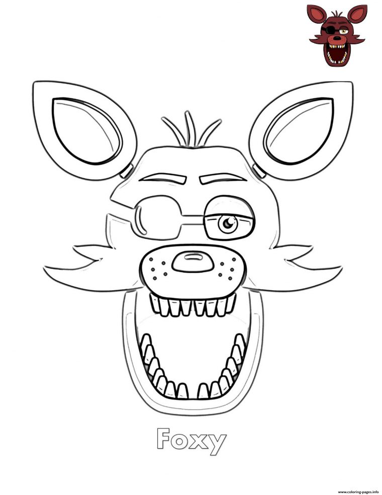 fnaf coloring pages foxy