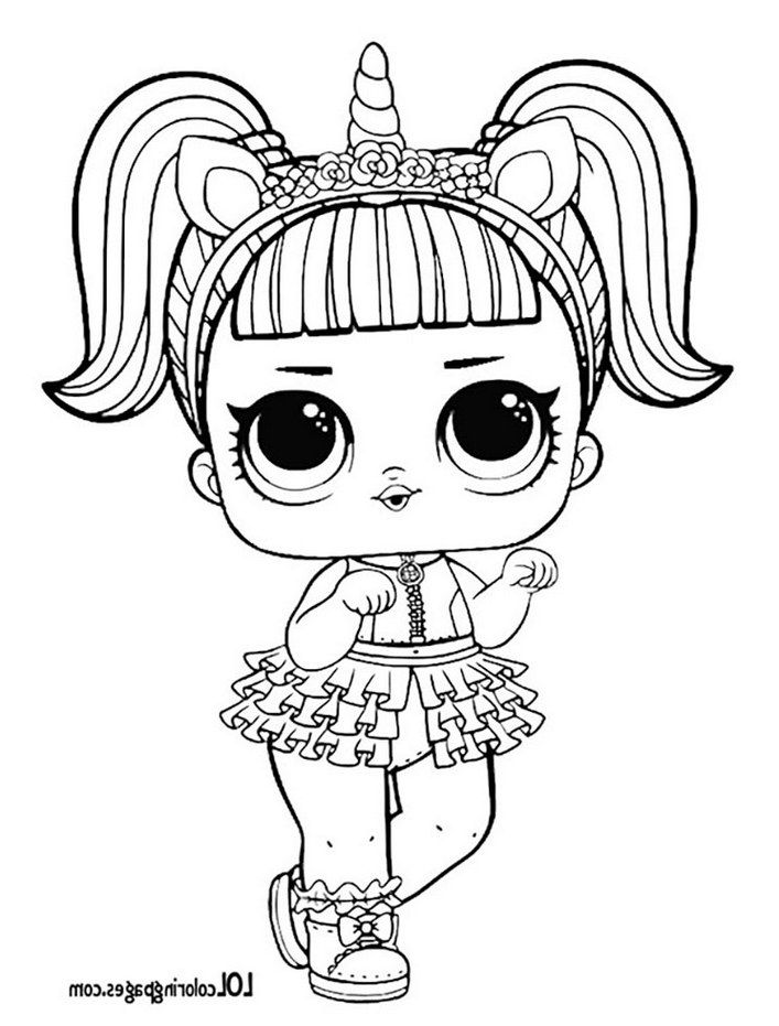 unicorn lol doll coloring pages