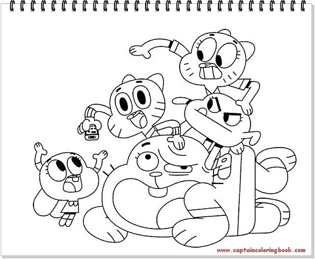 amazing world of gumball coloring page