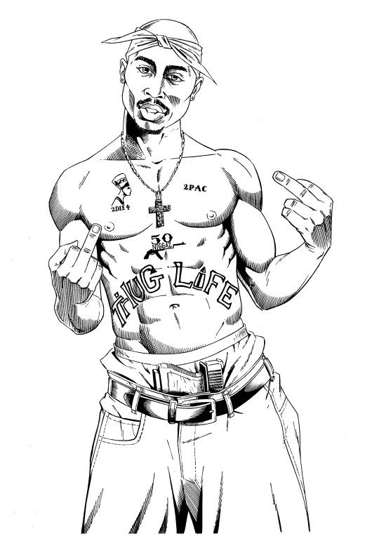 2pac coloring pages