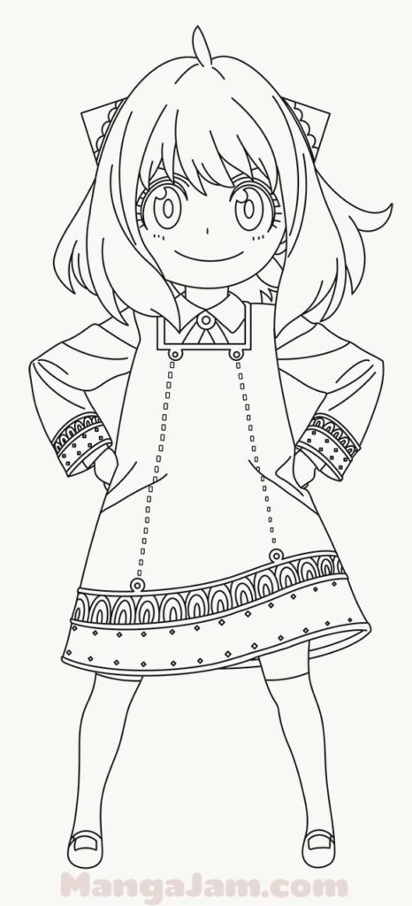 anya forger coloring pages