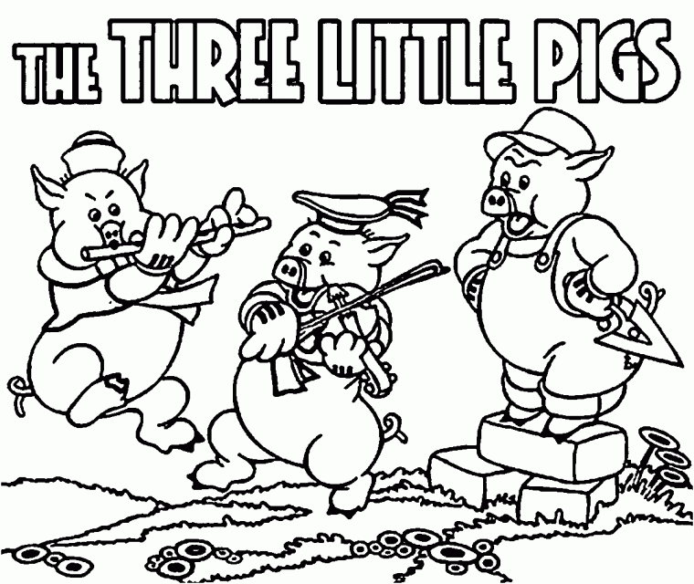 3 little pigs coloring pages