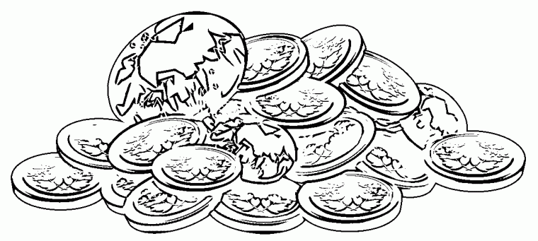 coins coloring page