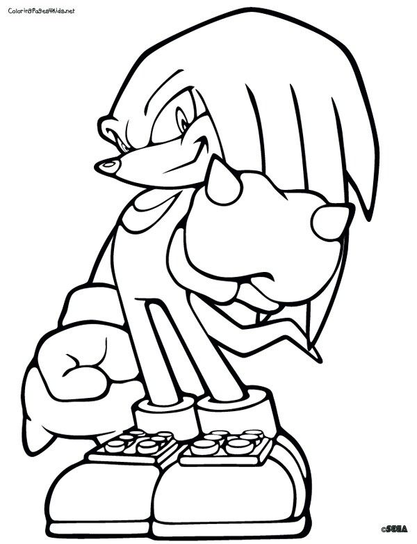 knuckles exe coloring pages