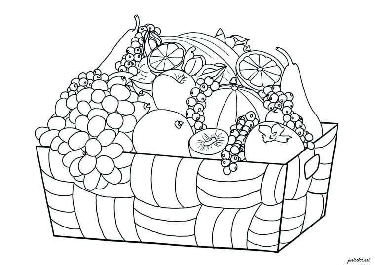fruit basket coloring pages