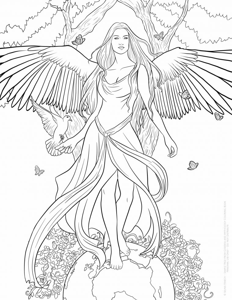 coloring pages of angels