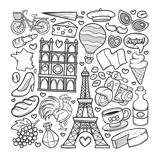 french coloring pages