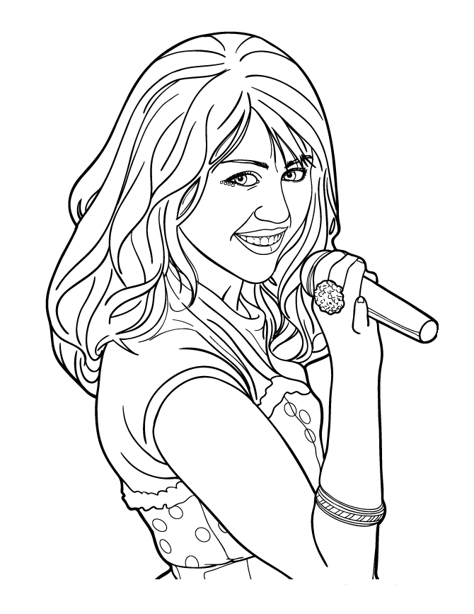 hannah montana coloring page