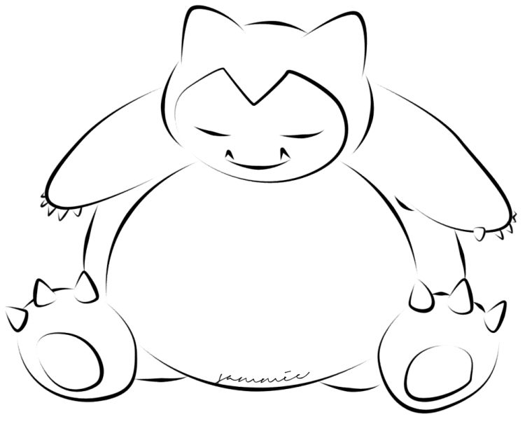 snorlax coloring pages