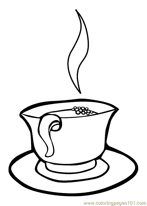 tea coloring page