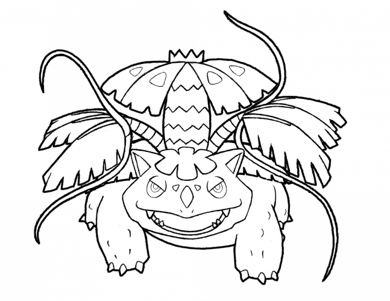 mega venusaur coloring page