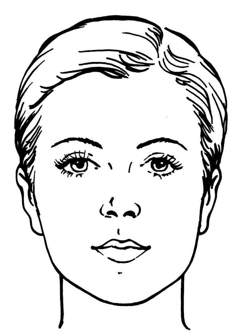 coloring page face