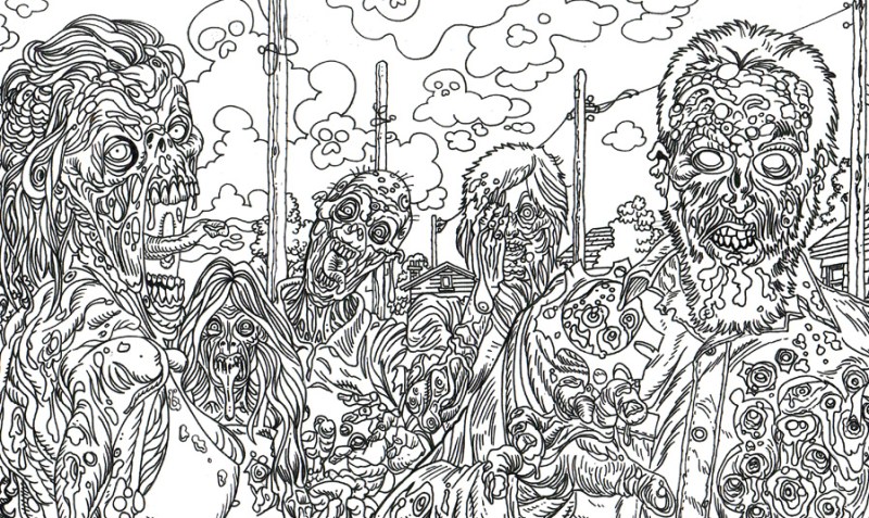 Plus, it’s an easy way to celebrate each season or special holidays. Zombie Art : Zombie Town Adult Coloring Book Art - Zombie Art by Rob