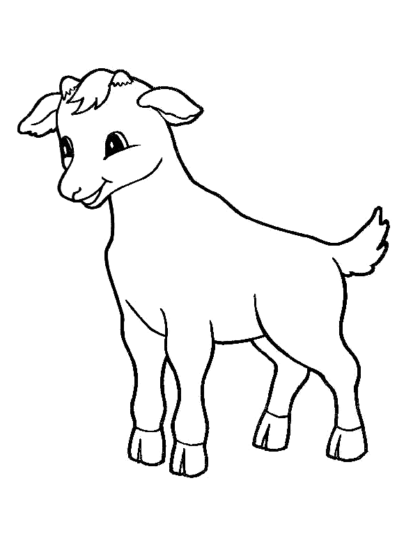 cute goat coloring pages