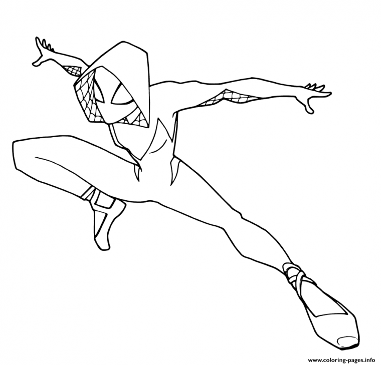 gwen stacy coloring page