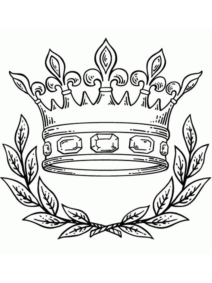 crown coloring pages printable