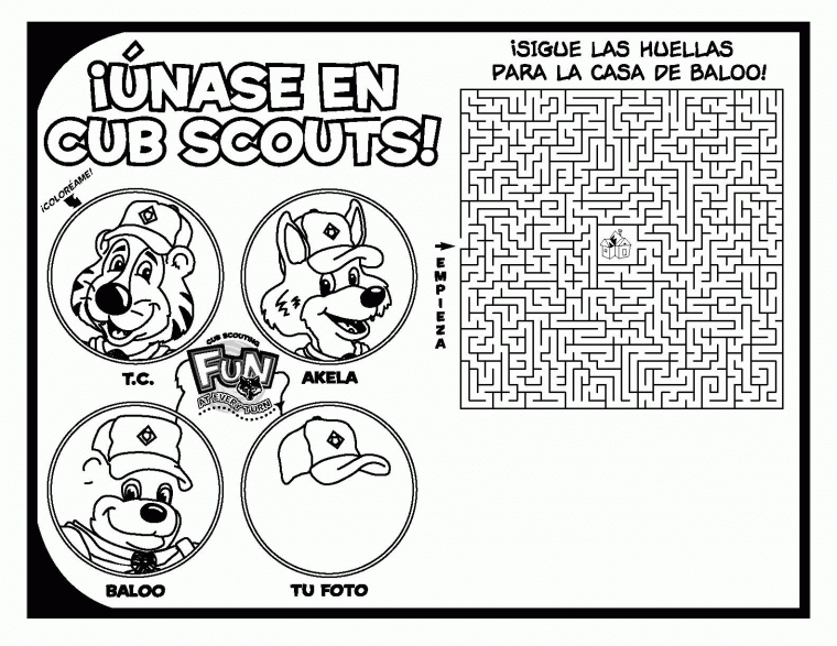 free printable cub scout coloring pages