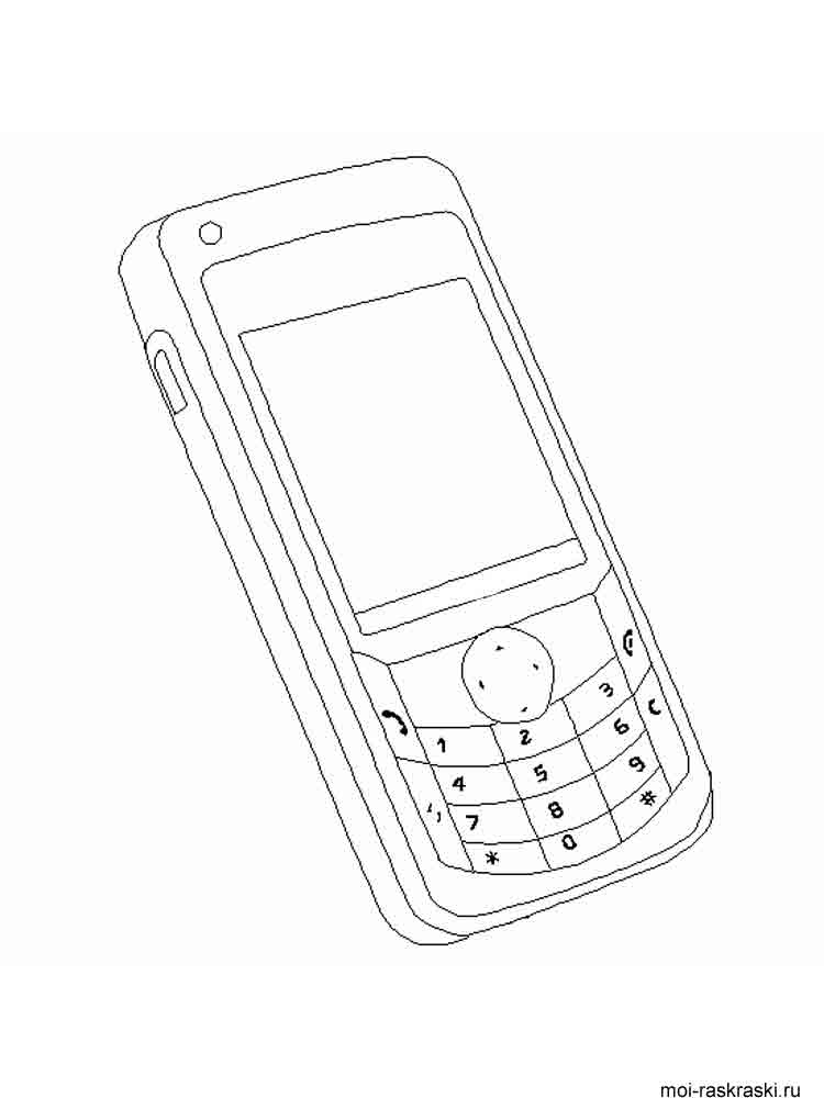 cell phone coloring pages