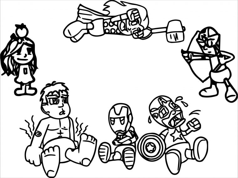 chibi marvel coloring pages